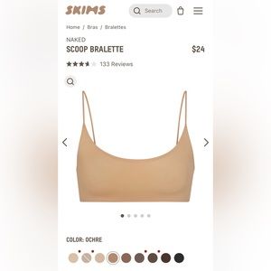 Skims Naked Scoop Bralette - Ochre XS